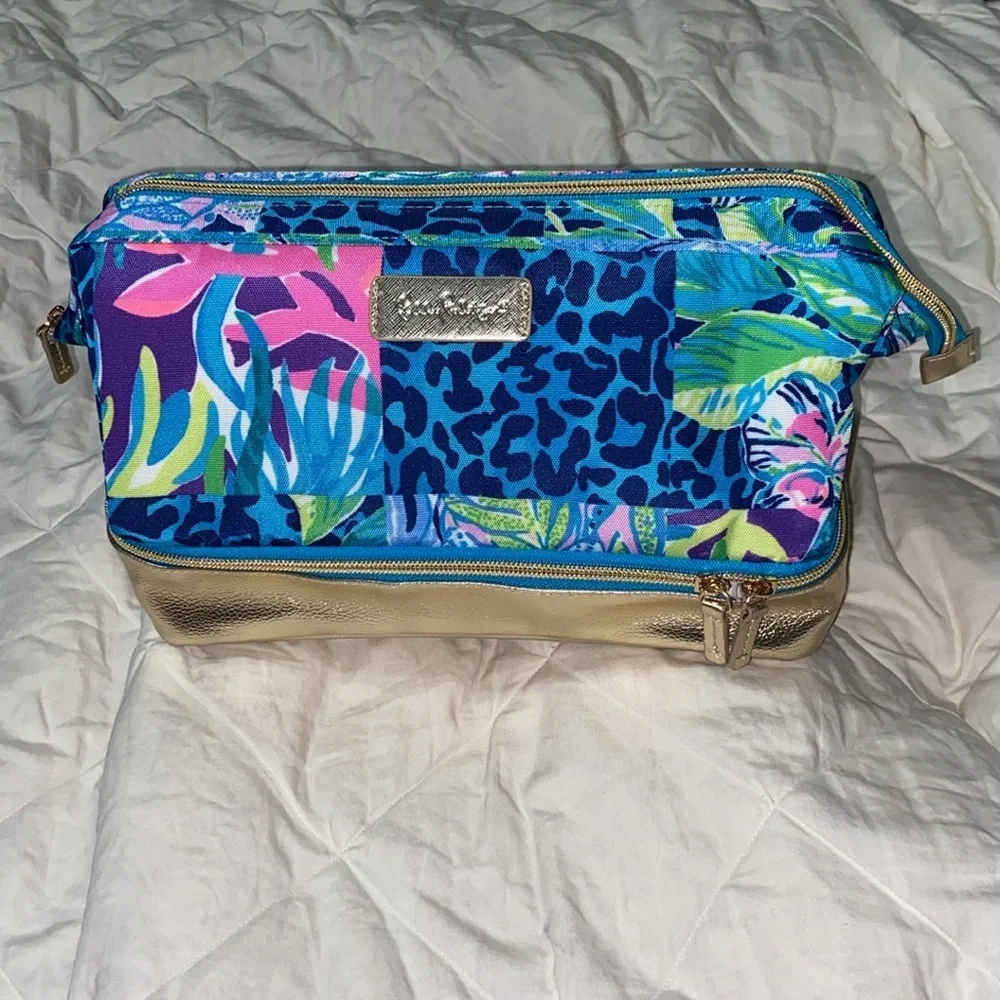 RARE NWT Lilly Pulitzer Pop Up Party Patch Makeup Pouch